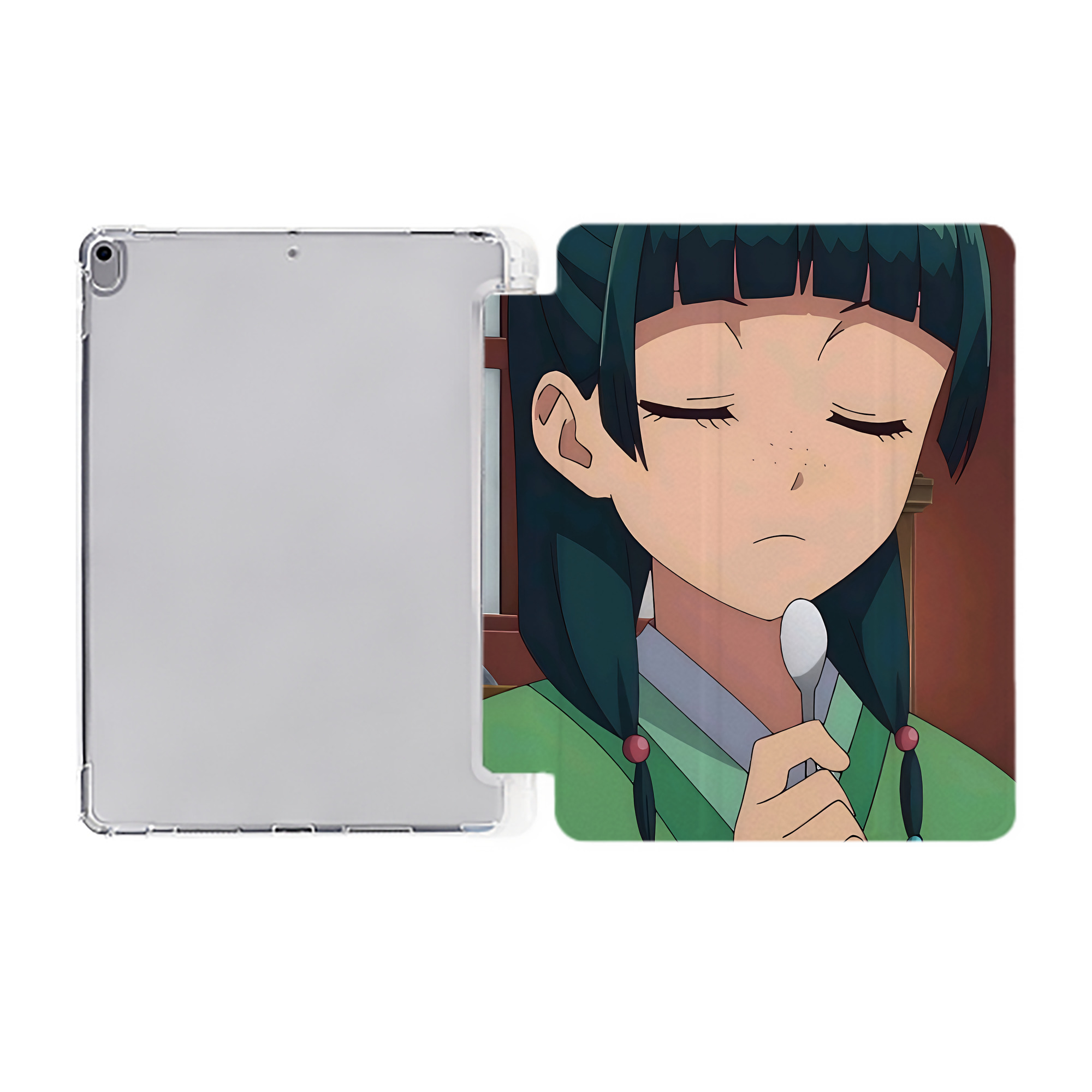 （画像用） 薬屋のひとりごと The Apothecary Diaries IPad ケース ペン収納付き 三つ折りスタンド PUレザー×シリコン 対応機種9.5/10.5/10.9インチ